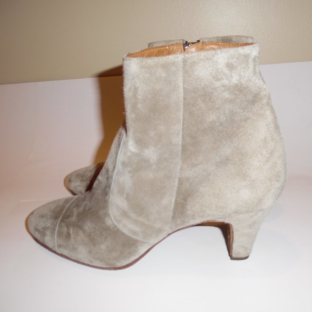 LaboratoriGarbo Beige Suede Ankle Booties Shoes 10 - Picture 13 of 13